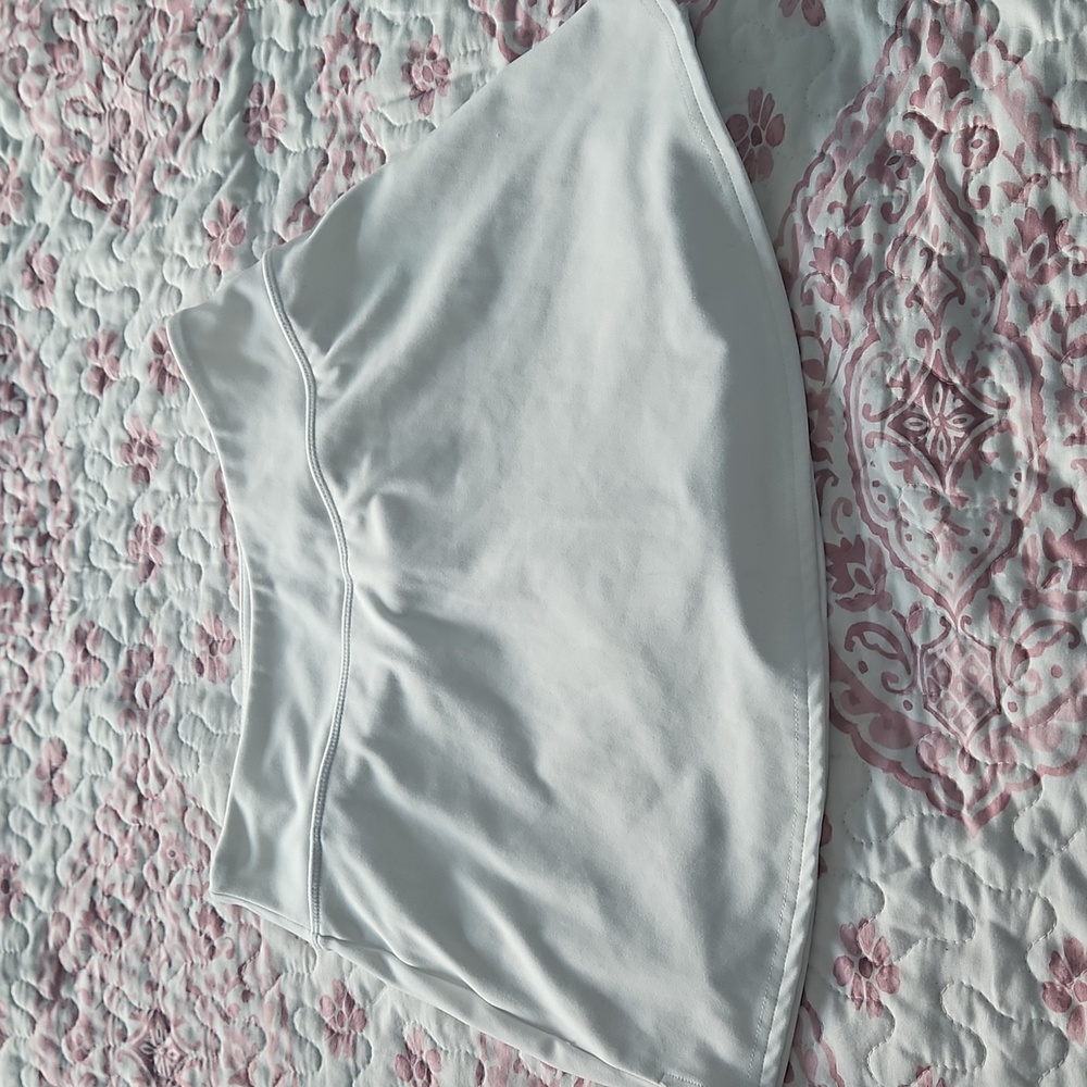 DSG GIrls Pure White Mid Rise Performance Skort Size L 14 Built In Shorts